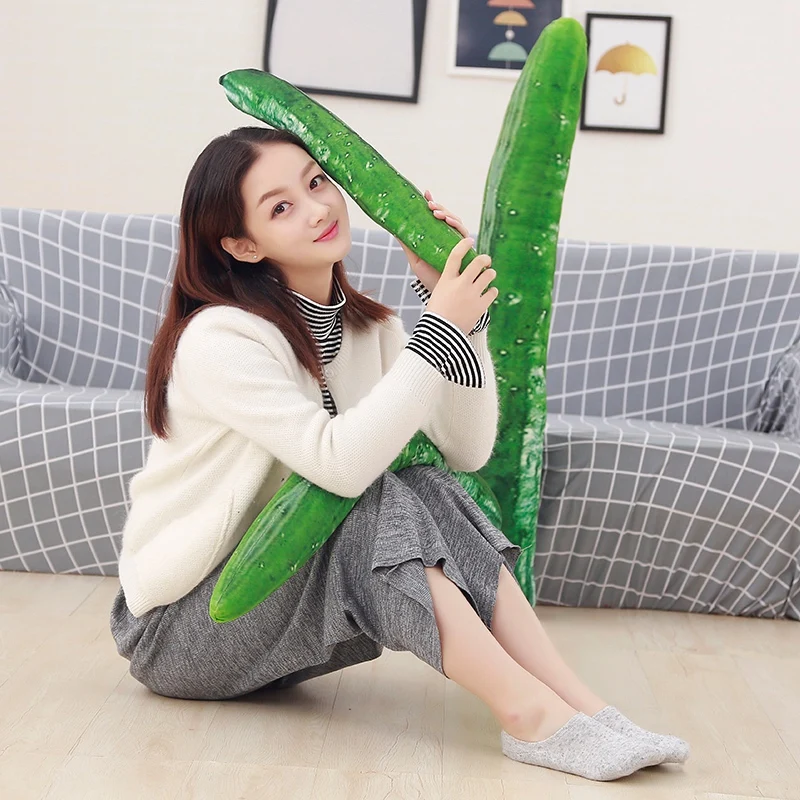 

Hot 50/70/110cm Huge Creative Simulation Cucumber Plush Toy Stuffed Cute Fruits Pillow Funny Kids Children Christmas Gift Doll