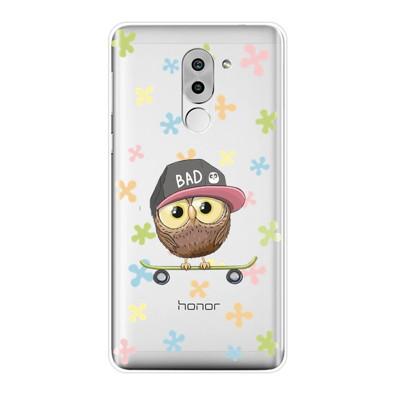 Чехол для телефона Huawei Honor 6A 4C 5C 6C Pro сова луна сердце любовь Kawaii силиконовая