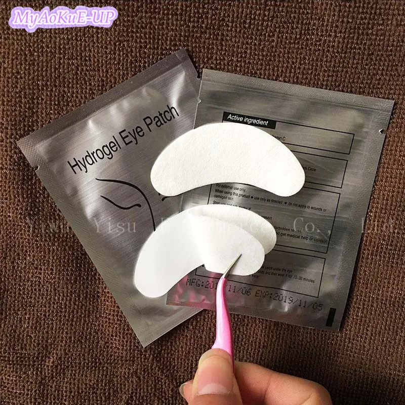 1000 пар/лот гидрогелевые накладки для ресниц наклейки наращивания бумажные патчи