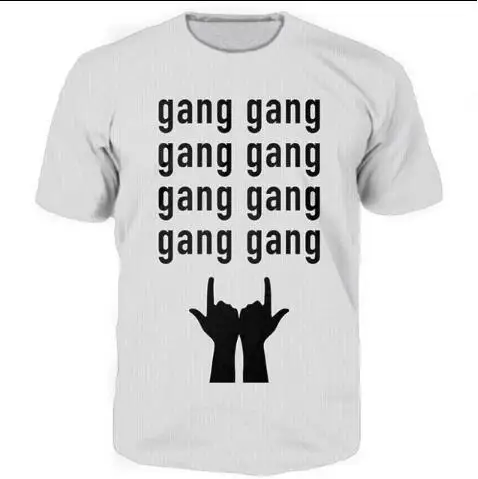 Gang gang T-Shirt Funny Tumblr t shirt Women Men Tops Fashion Clothing Summer Style Outfits tshirt tees | Женская одежда