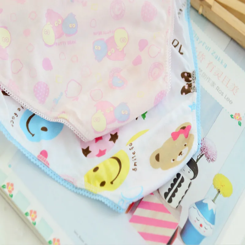 5 шт./лот хлопковые трусы для девочек с принтом детское нижнее белье От 2 до 12