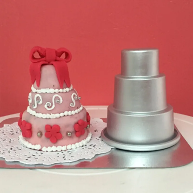 Пудинг Пресс-форма для DIY Мини 3-уровневый кекс пудинг Шоколадный торт прессформы