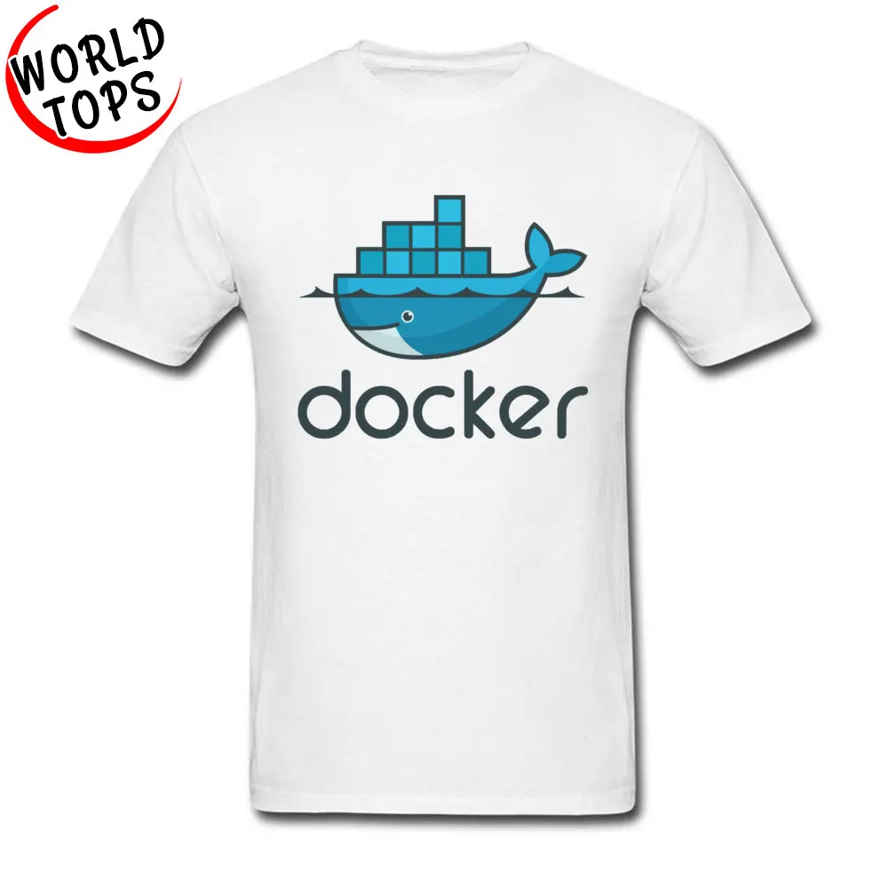 Новая футболка Docker с голубым Китом купоны на день матери индивидуальная Мужская