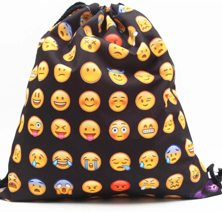 2019 модный шнурок сумка 3D печать единорог Mochila Feminina Drawstring Рюкзак Женский