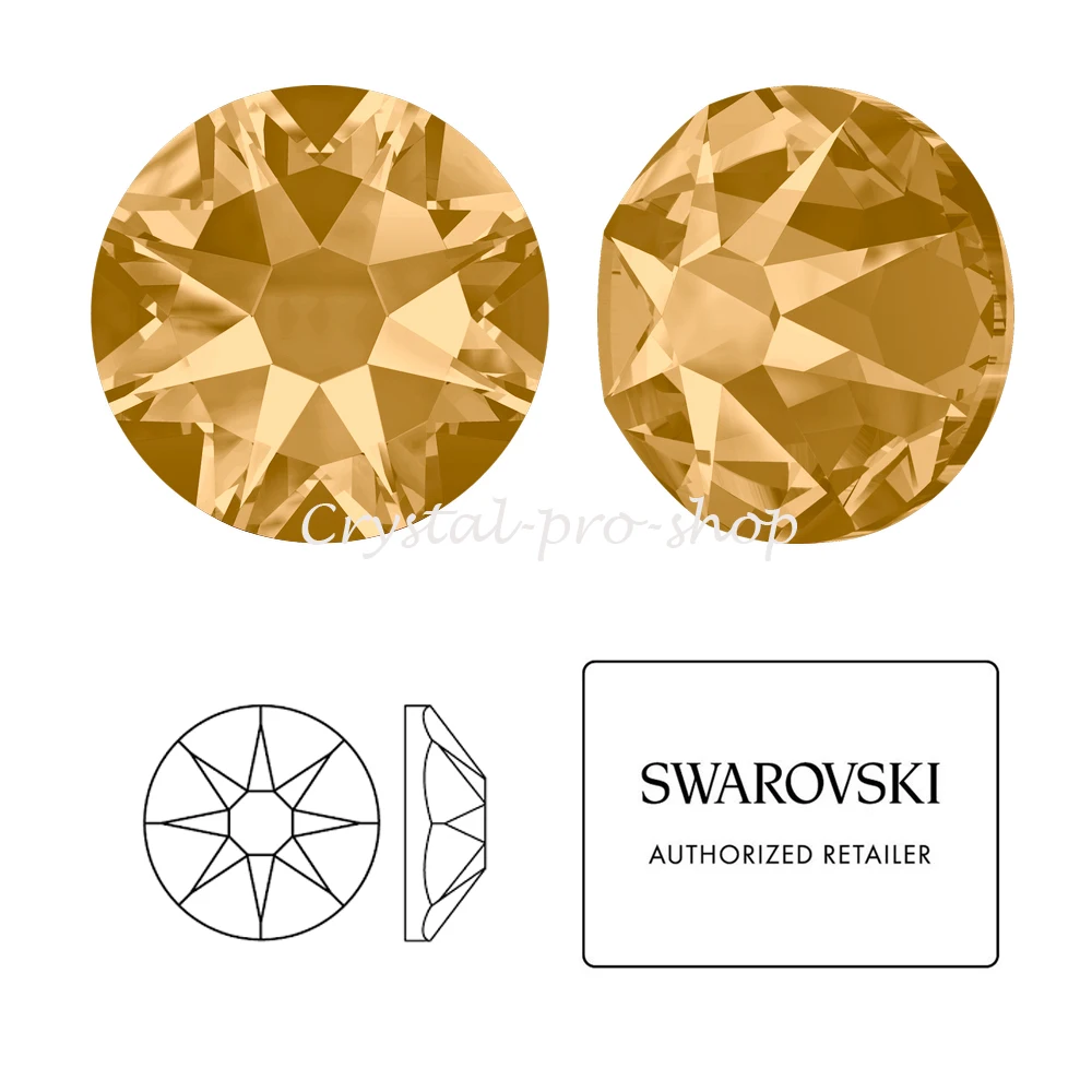 Новинка 2019 20 светло Колорадский Топаз (246) элементы Swarovski ss14 (3 5 3 6) мм (без горячей