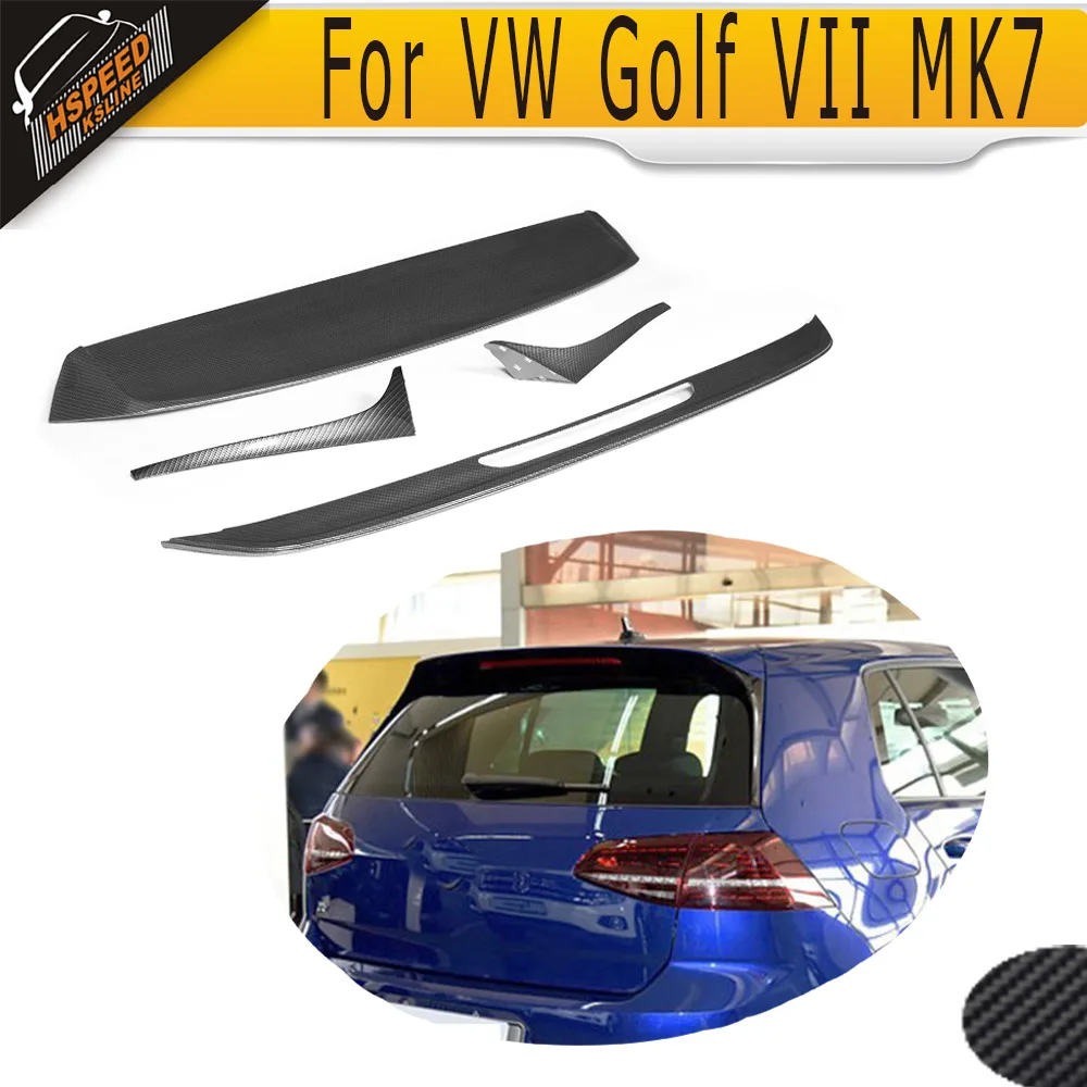 Спойлер на крышу из углеродного волокна для VW standard golf VII MK7 2014UP|roof spoiler|spoiler lipspoiler wing