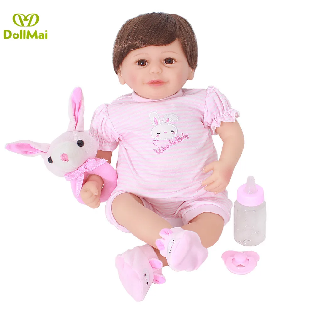 

Bebes Reborn menina 50cm hot sale silicone reborn baby dolls for girls child gift DollMai Brand boneca reborn oyuncak bebekler