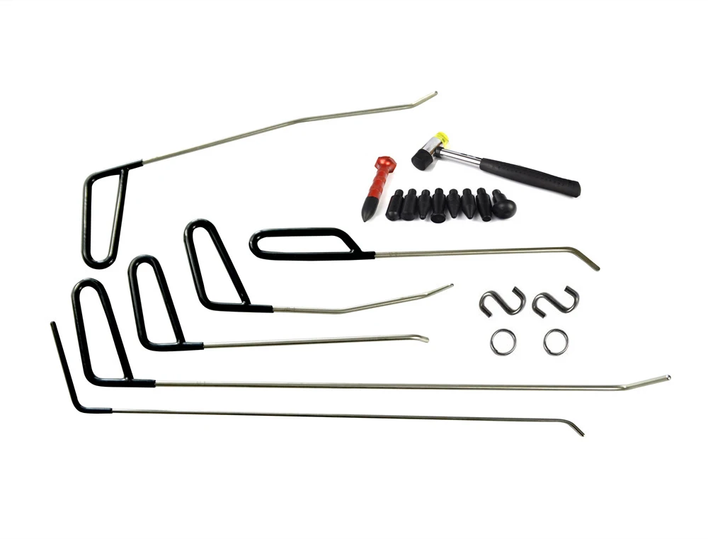 12pcs/set Rods Hook Tools Paintless Dent Repair Car Dent Removal Tool Kit