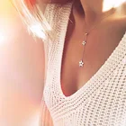 Женское колье-чокер IFMIA, модное простое золотое ожерелье с длинной подвеской, простое ювелирное изделие для девушек, подарки, Новинка