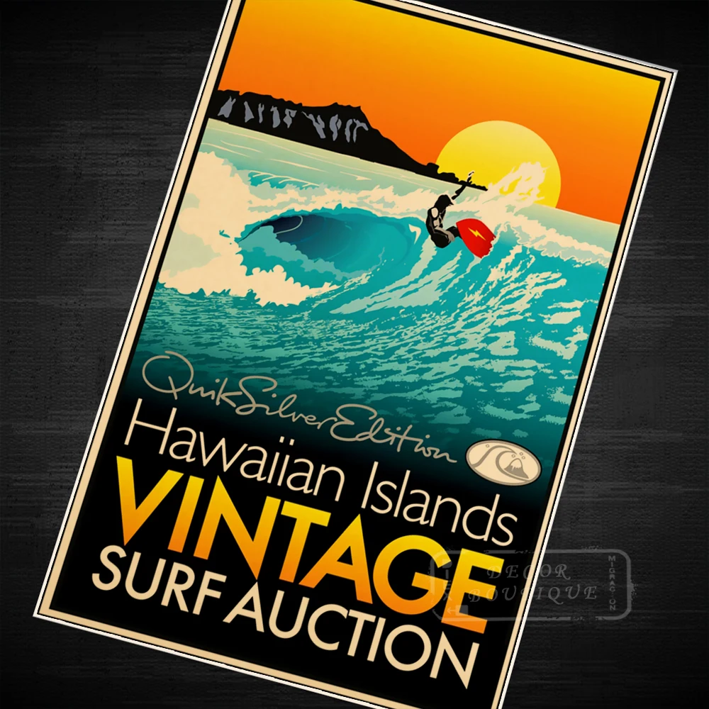 Life Is A Journey Vintage Travel Surf Beach Poster Retro Canvas Painting DIY Wall Stickers Art Home Bar Posters Decor Gift | Дом и сад