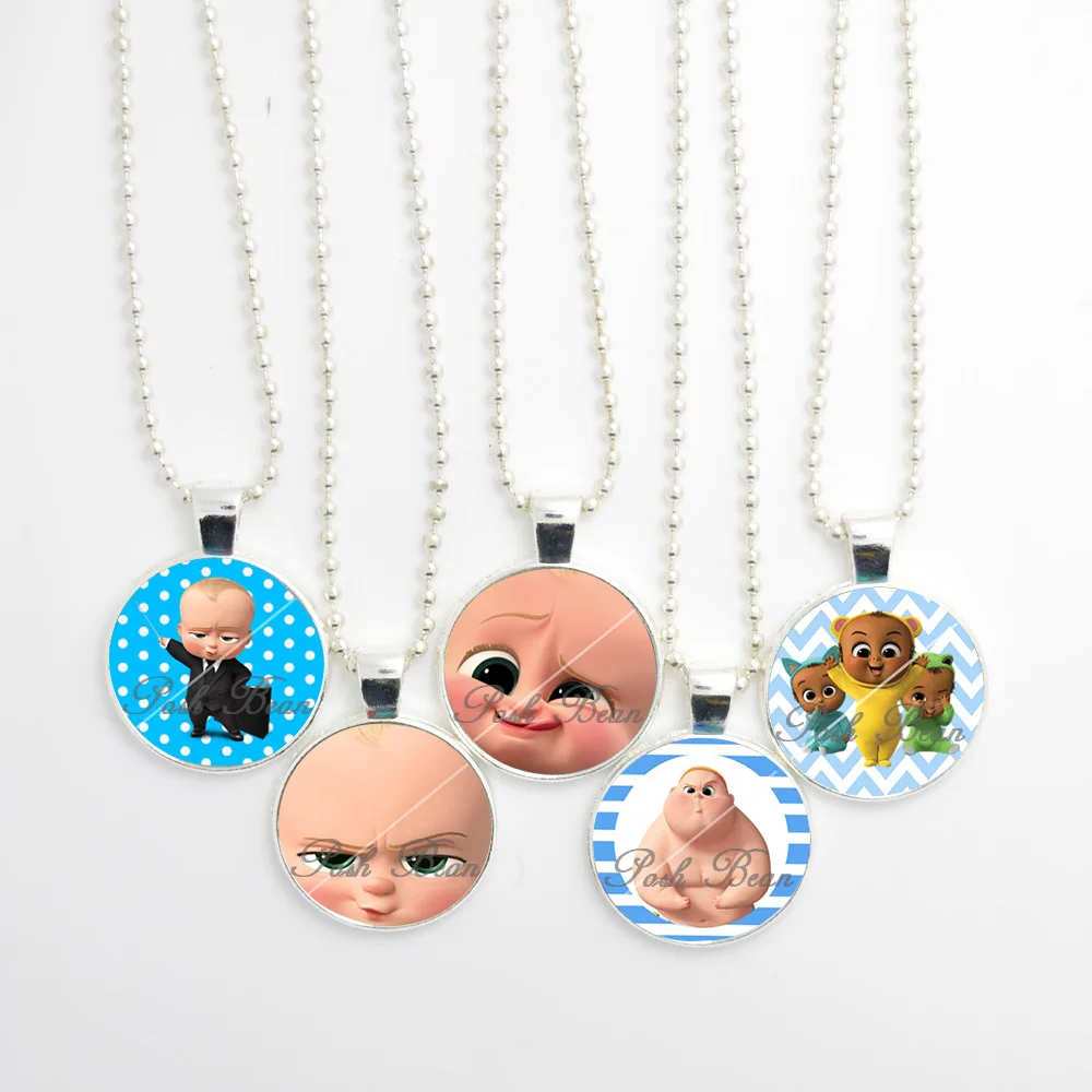 Dreamworks Boss Baby ожерелье с узором стеклянный кабошон кулон ручной работы женские ювелирные изделия милые