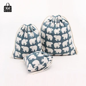 1 шт. сумка Polar bear из 100% хлопка, аксессуары для путешествий, одежда, нижнее белье, обувь, детская игрушка, сумка для хранения багажа, сумка-Органайзер