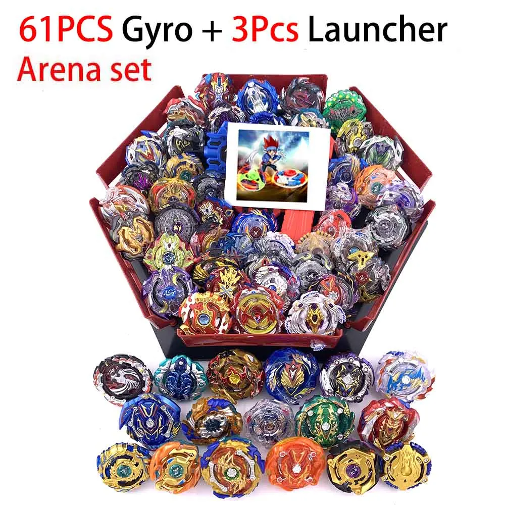 41 стиль Топы Beyblades металлический набор коробка топ взрыв Bey Blade пусковое устройство Beyblade игрушки для детей мальчик - Цвет: 37-ZDP-64PCS