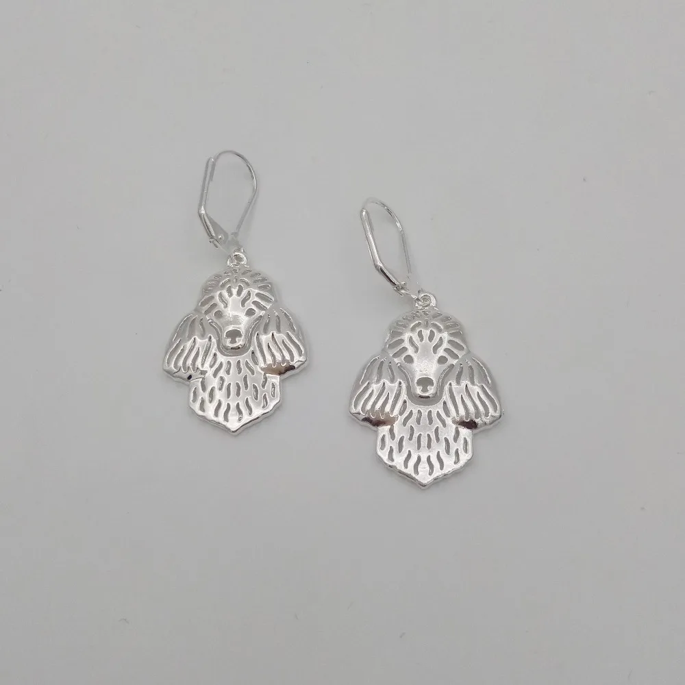 Новые модные серьги с пуделем Elfin ювелирные изделия золотого и серебряного