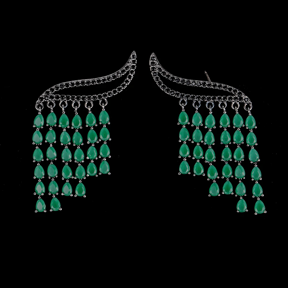 missvikki High Quality Women Ladies Girls CZ Crystals Elegant Waterdrops Pendant Earrings Jewelry Fine Accessories | Украшения и