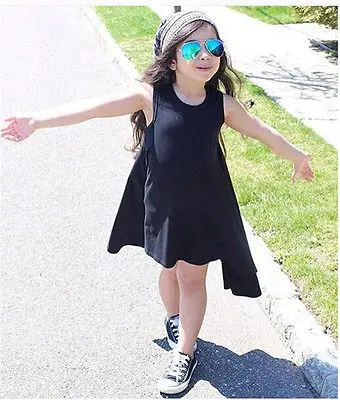 Лидер продаж 2016 детское Повседневное платье макси для маленьких девочек в стиле