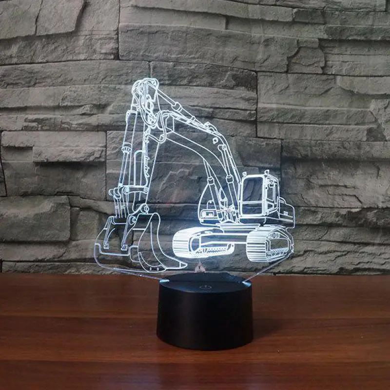 3d лампа для кросс бокса в подарок настольная моделирования экскаватора оптовая