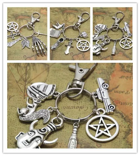 12 шт сверхъестественных Вдохновленный брелок или зажим для сумки Дин Сэм