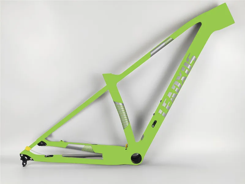 LEADXUS 27,5 er T800+ T1000 углеродное волокно MTB велосипедная Рама Quick Release/Thru Axel 27,5 дюймов углеродный горный велосипед рама - Цвет: Grass green