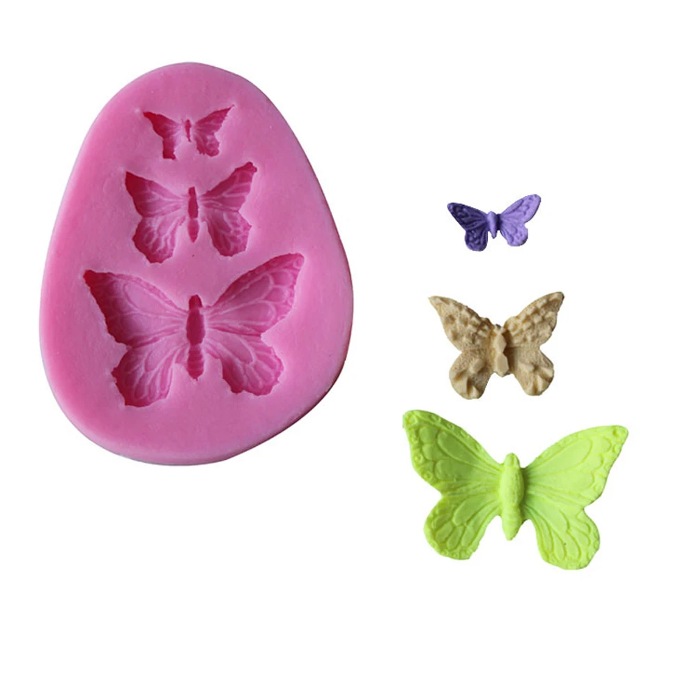 

3D Butterfly Shapes Silicone Fondant Mold Kitchen Baking Tools