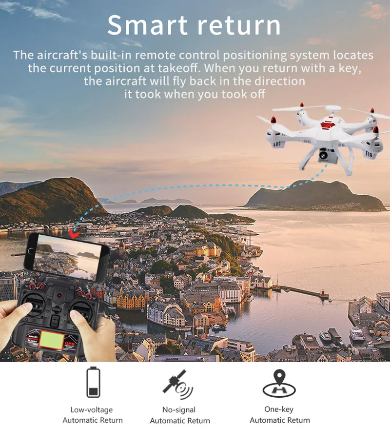 Global Drone X183 профессиональный двойной gps Дрон RTF с HD камерой FPV gps вертолет RC Квадрокоптер следуй за мной