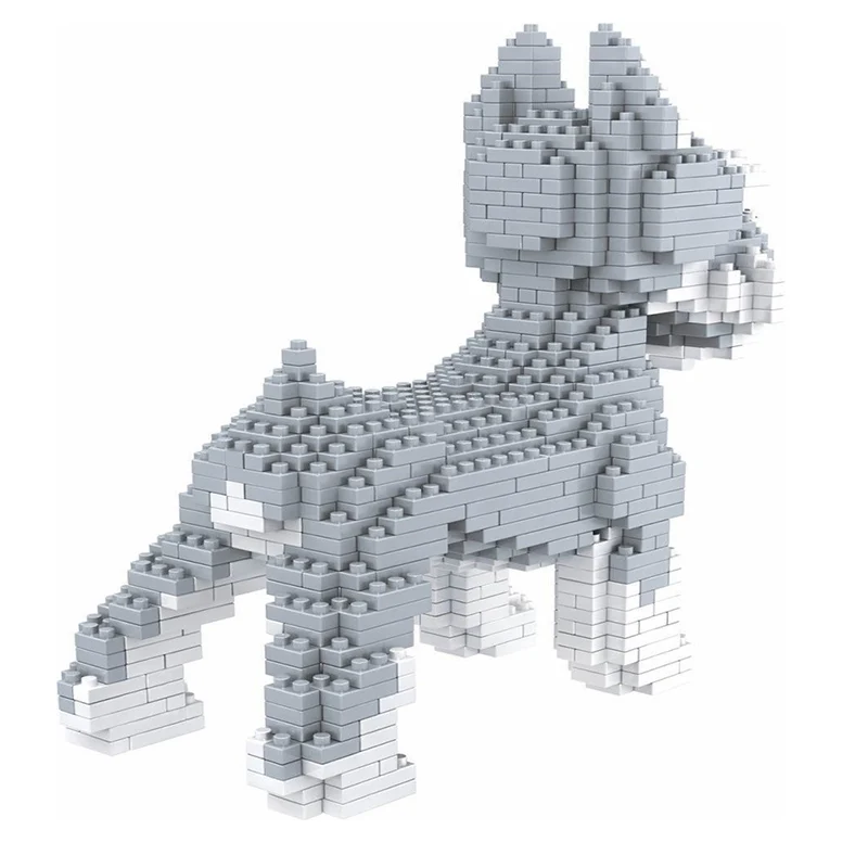 COGO 800 Pcs Assembly Building Blocks Animal Model Dog Toy Mini Diamond Bricks Block Dachshund Schnauzer Toys For Children | Игрушки и