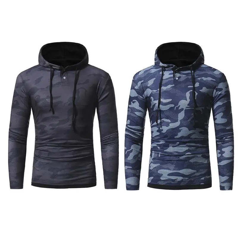 Newest Autumn Winter Men Hoodies Hip Hop Casual Loose Camouflage Printed Sweatshirt Long Sleeve Stylish Male Hooded Tops | Мужская