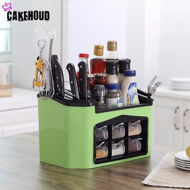 CAKEHOUD Новая кухня больше функций пластиковые коробки для хранения для дома кухонные полки кухонные аксессуары ножи вилки и наборы