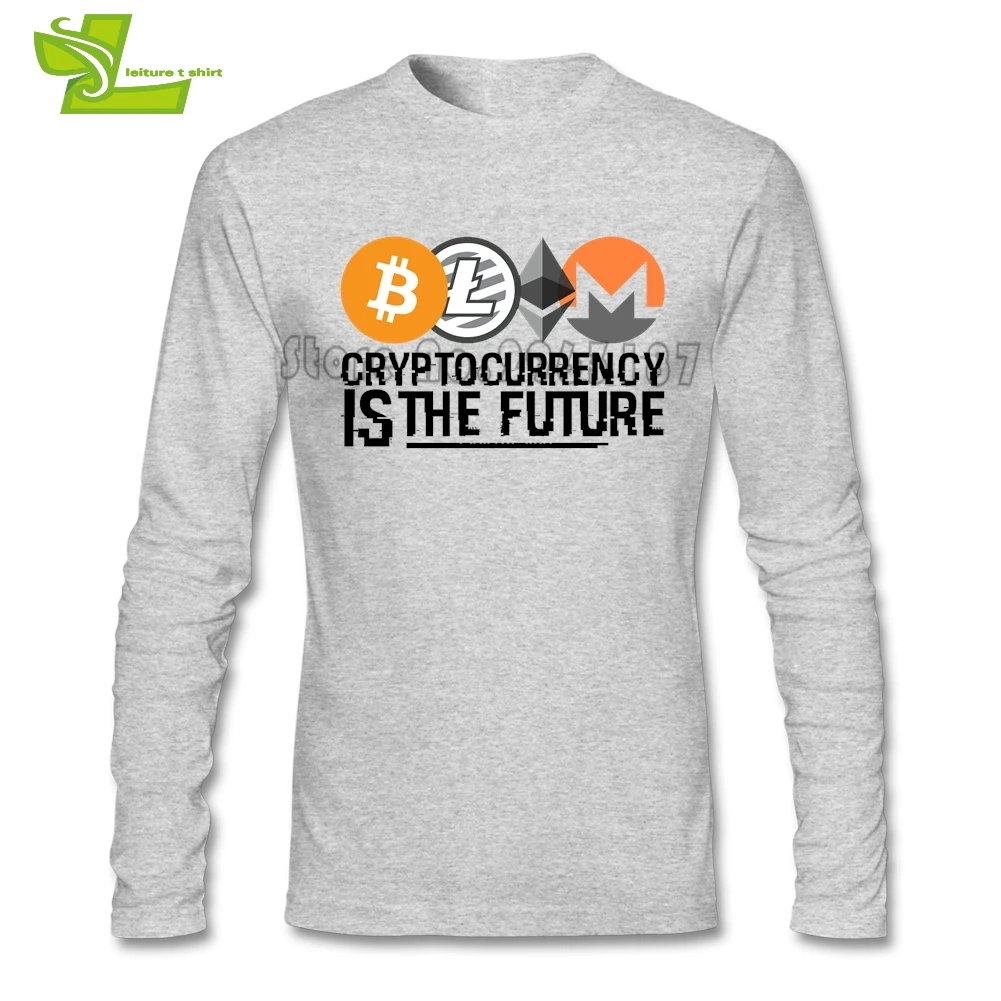 Monero Мужская футболка крутая свободная на заказ с длинным рукавом и круглым
