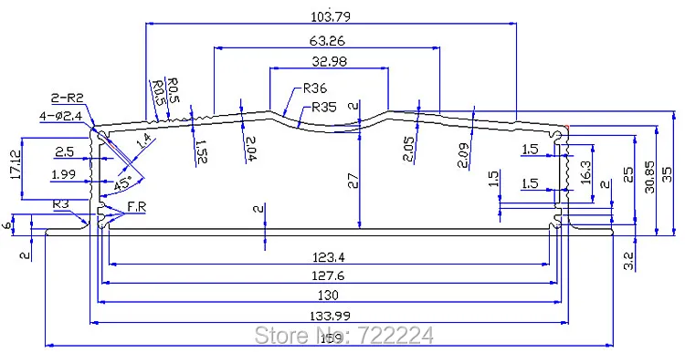 1 piece 159*35*170mm Electronic project box aluminum pcb enclosure diy aluminium cabinet junction housing case for broad |