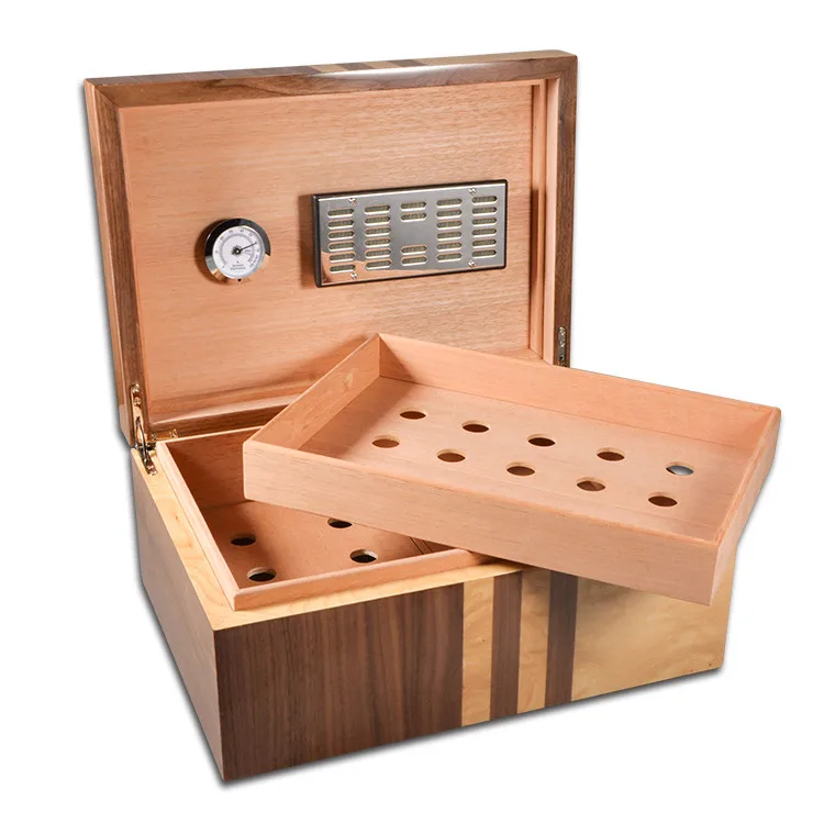 Классическая деревянная коробка для Хранения Сигар с большой вместимостью сигар