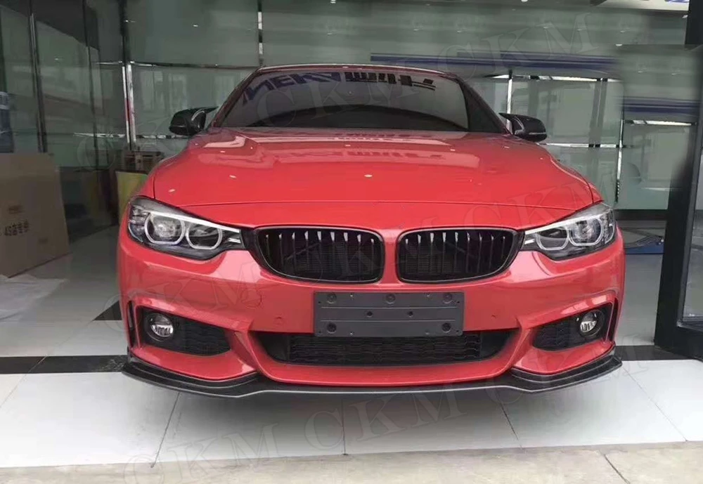 Неокрашенный передний бампер из углеродного волокна и ФАП спойлер для 4 серии BMW