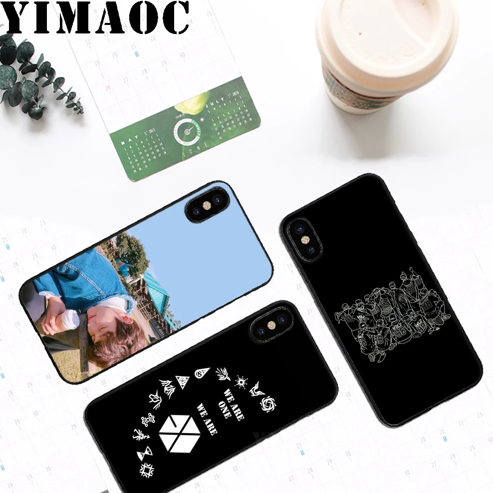YIMAOC Exo Band K Pop Мягкий силиконовый чехол для iPhone 11 Pro Xr Xs Max X или 10 8 7 6 6S Plus 5 5S SE |