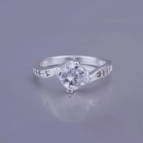 KN R148 хит продаж Размер 7 #8 # посеребренные кольца на палец для женщин и мужчин