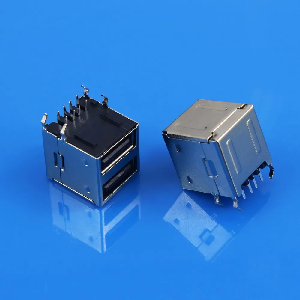 JCD двойной Тип USB-8 Pin разъем все включено под углом 90 градусов черный | Компьютеры и