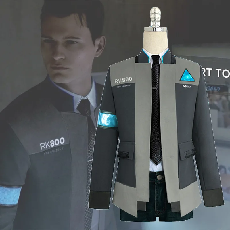Горячая игра Детройт: стать человеком RK800 костюм агента Коннора обтягивающий Unifrom
