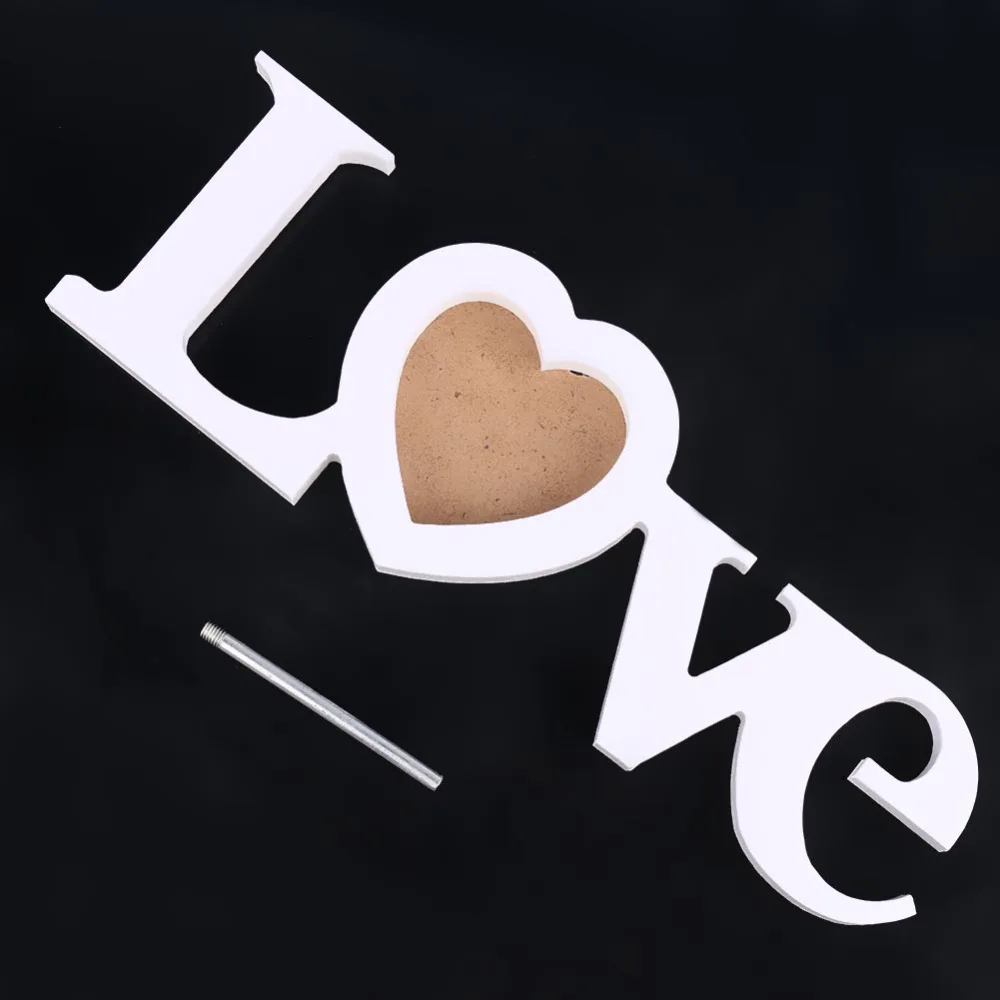 3 дюйма модный прочный красный белый домашний декор подарок любовь деревянная