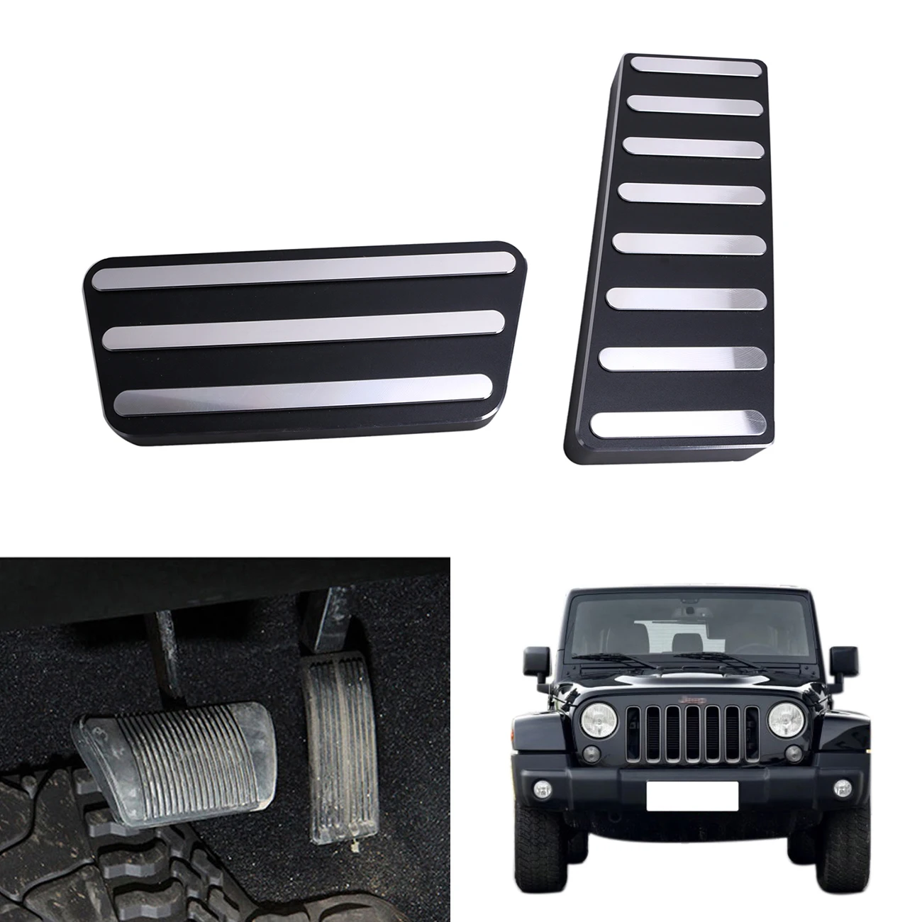 Алюминиевый сплав ускоритель газа педаль тормоза комплект для Jeep Wrangler JK Rubicon Sahara