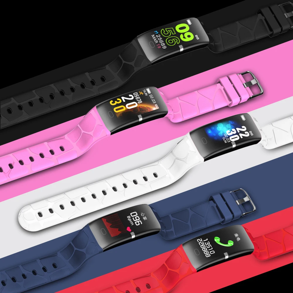 

E58 Smart Bracelet 0.96 inch Color Screen Fitness Tracker Heart Rate Monitor Blood Pressure Sports Wristband For IOS Android