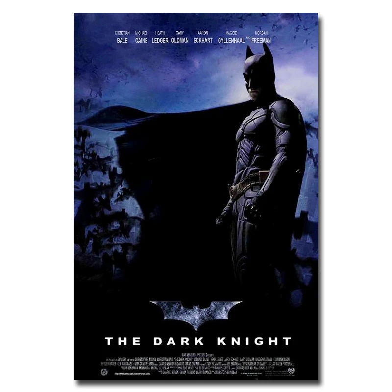 Бэтмен Джокер Темный рыцарь поднимается художественный Шелковый плакат печать