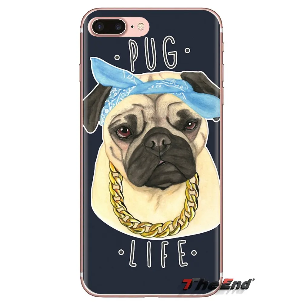 pug life For iPod Touch Apple iPhone 4 4S 5 5S SE 5C 6 6S 7 8 X XR XS Plus MAX Soft Transparent Cases Covers |