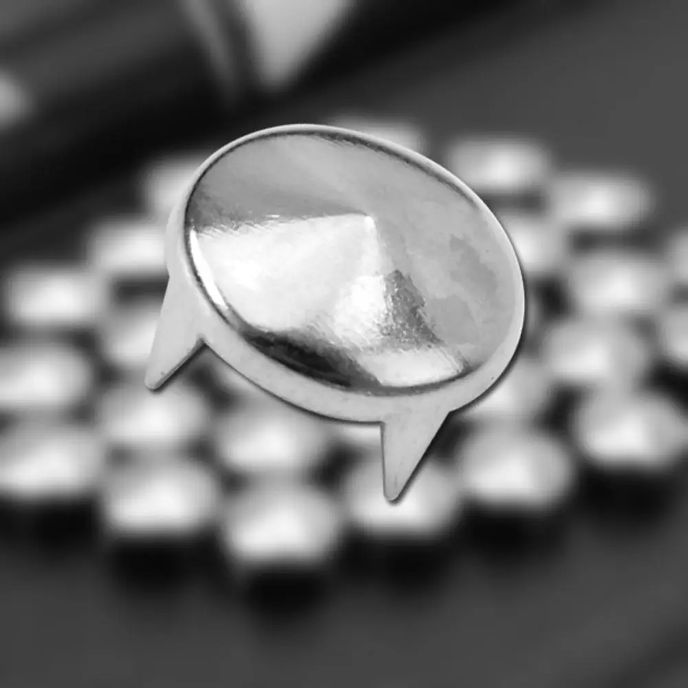 100 шт/партия серебристый металлический круглый конические заклепки Шипы Панк Рок-мешок обувь кожевенное ремесло украшения аксессуары 10 мм