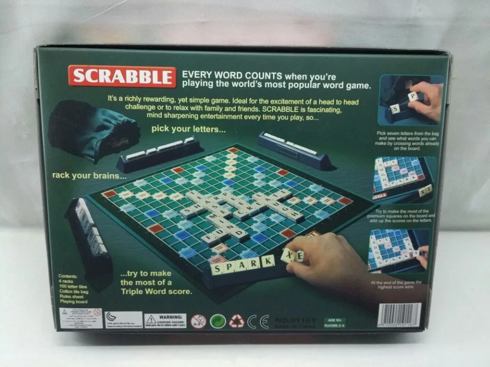 Обновленная версия Scrabble английский и французский орфографический матч Игра 2 4