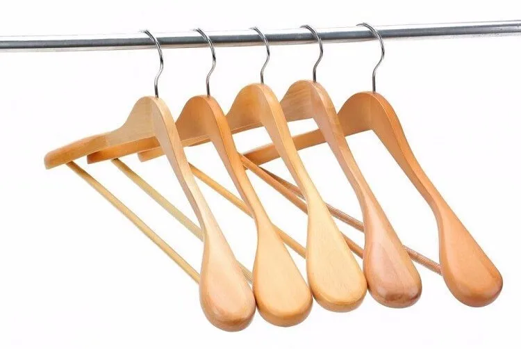 Hangerlink экстра-широкие плечики для костюма, деревянные вешалки для одежды для коллекции шкафа, ретро отделка(5 шт./лот