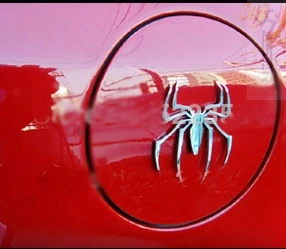 Оптовая продажа 10 пар/лот паук 3D автомобиля Стикеры Хромовая табличка эмблема