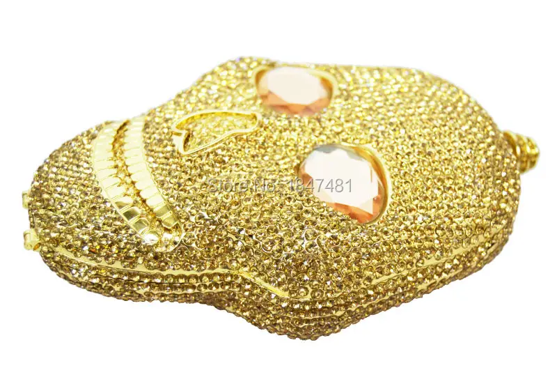 Золотая вечерняя сумка LaiSC праздничный кошелек Женская сумочка дамская дьявола с