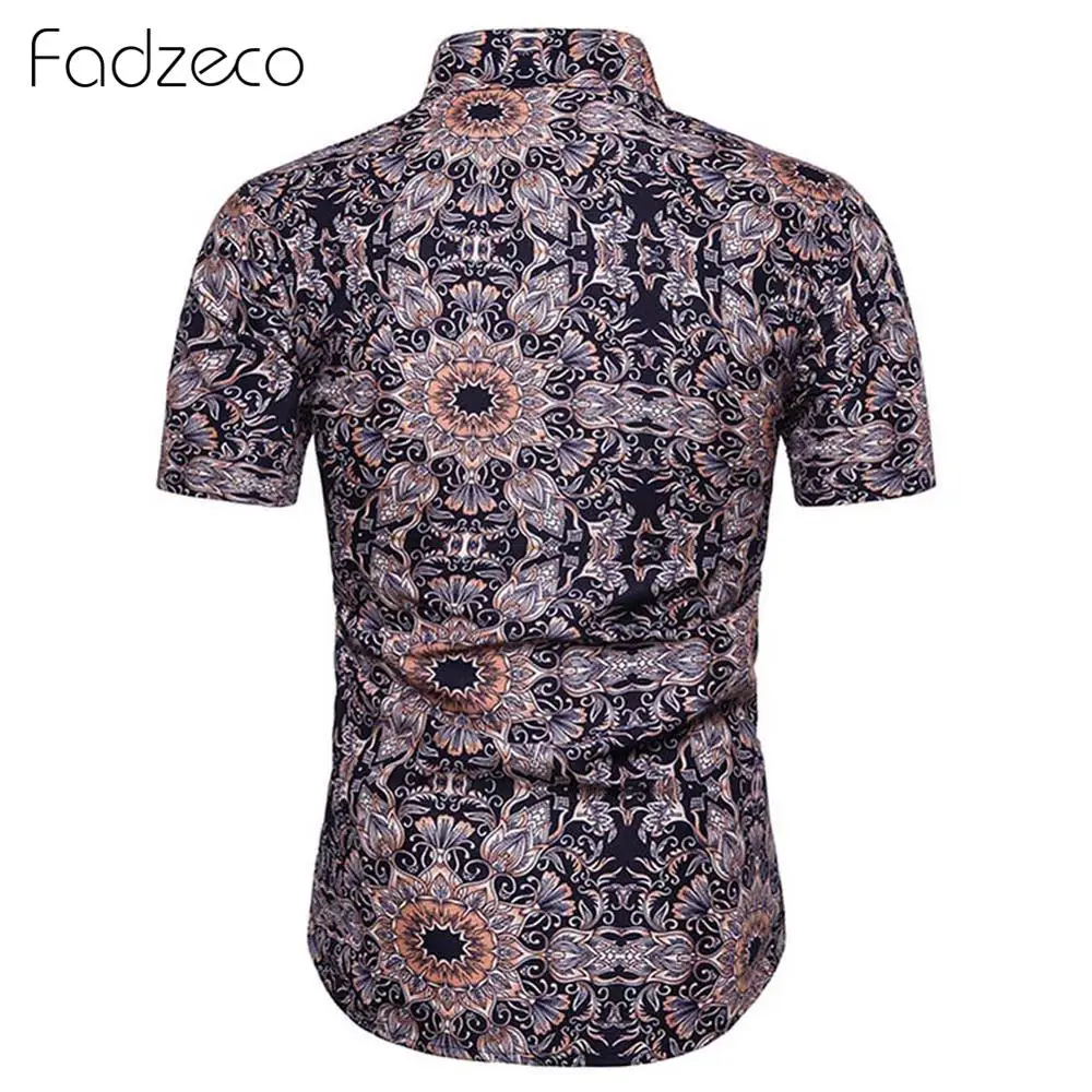 Fadzeco Мужская африканская Дашики печать летняя футболка с коротким рукавом