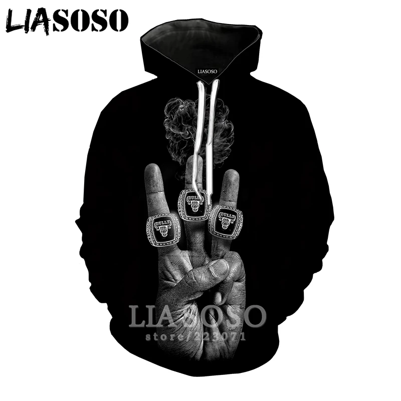 LIASOSO зимняя Новинка мужская и женская толстовка 3D принт песня Glo Gang с капюшоном