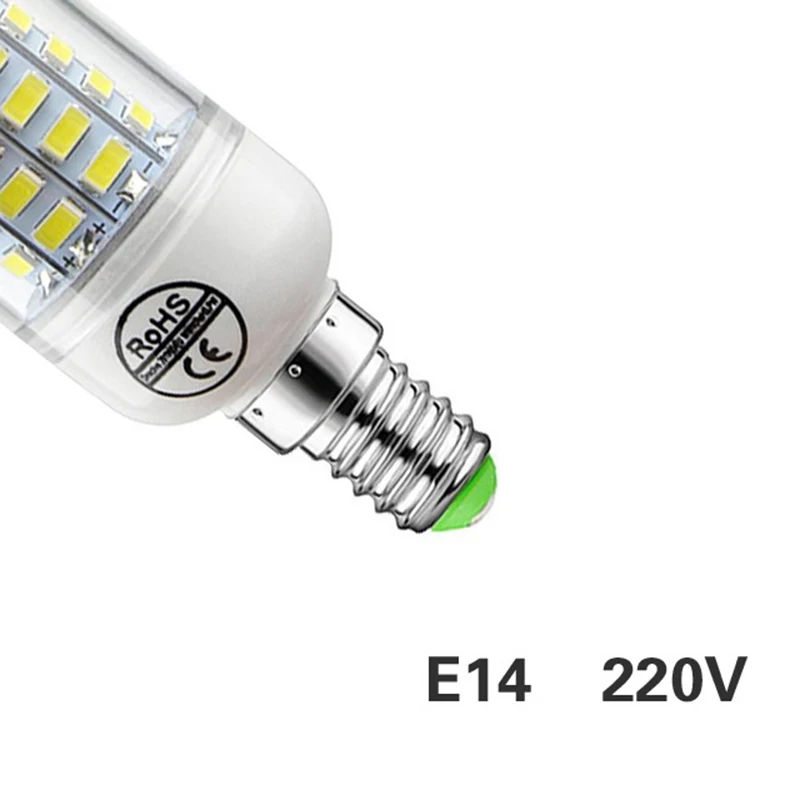 E14 10 шт./упак. светодиодный кукурузная лампа SMD 5730 24-72 светодиодный s 220V Lamparas Светодиодная лампа для дома склад Освещение в помещении E27 E14 светодиодный потолочный светильник - Испускаемый цвет: E14