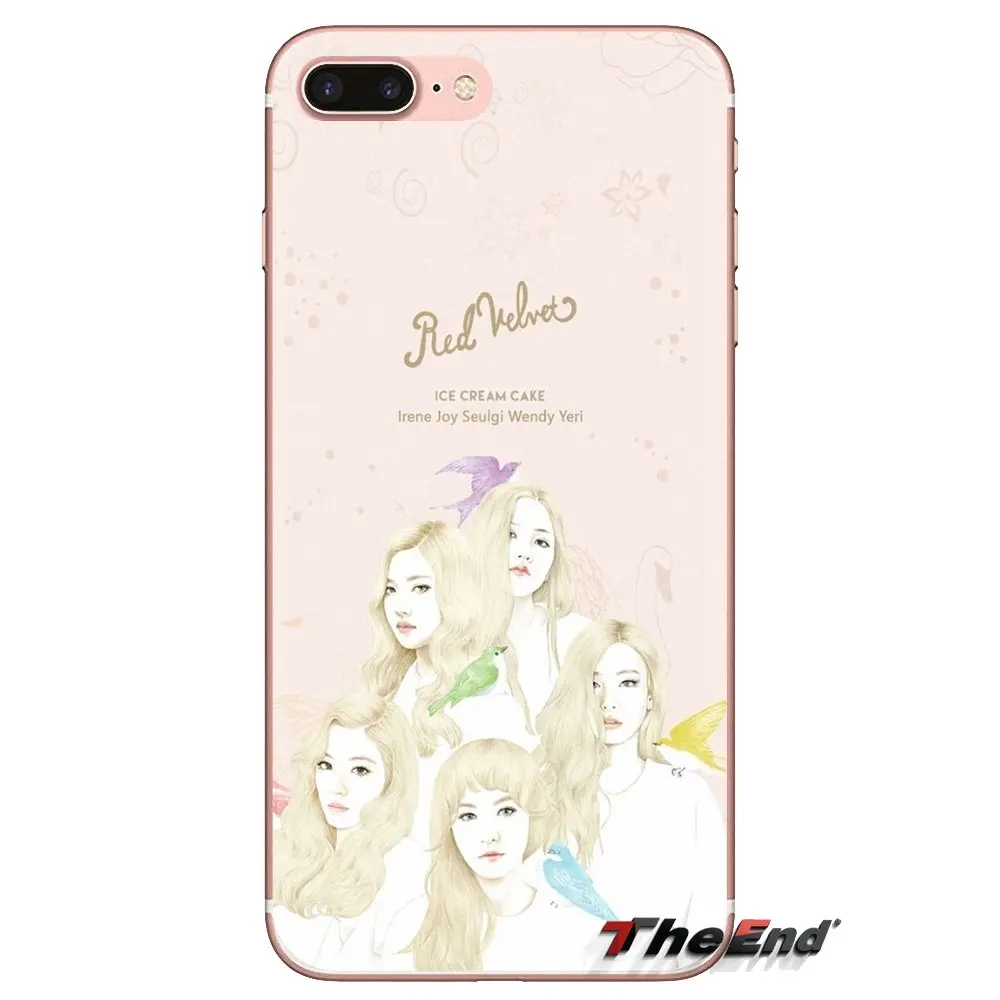 Прозрачные мягкие чехлы для iPod Touch Apple iPhone 4 4S 5 5S SE 5C 6 6S 7 8 X XR XS Plus MAX Red Velvet Kpop Girl |